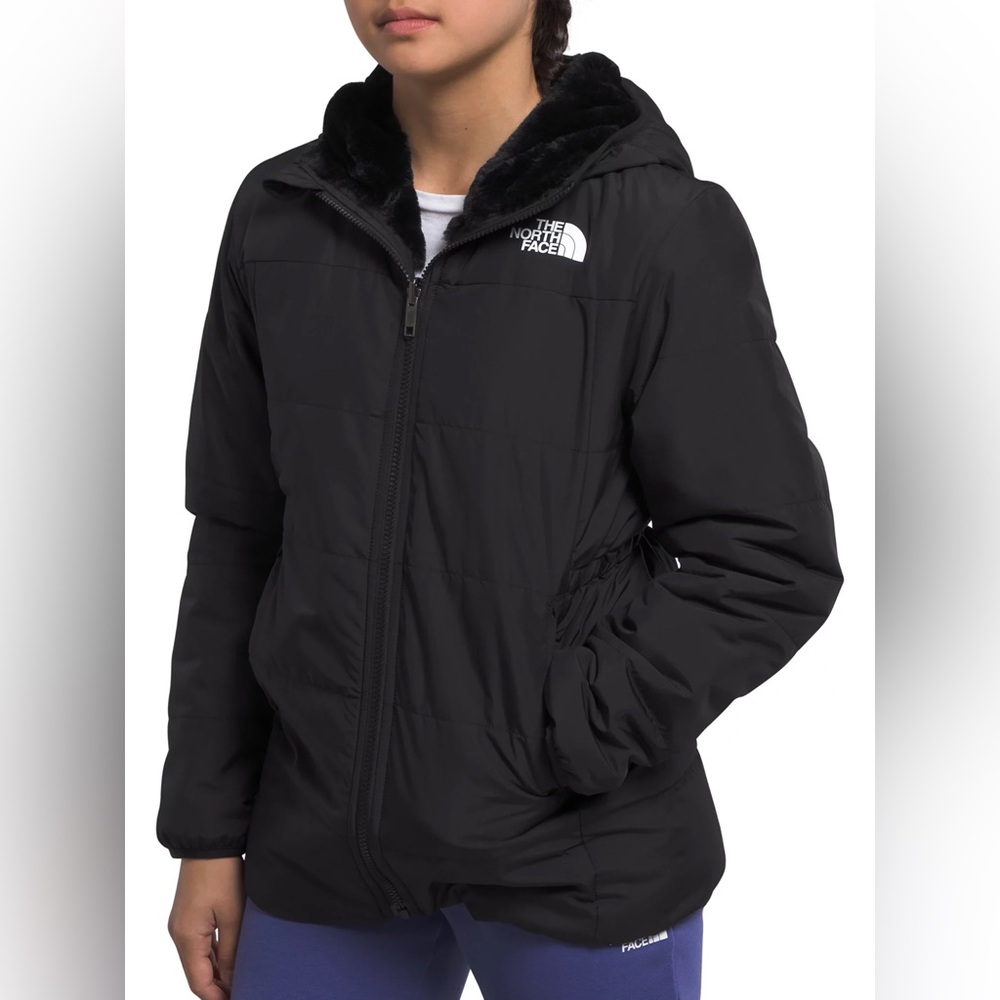 The North Face Girls' Reversible Mossbud Parka Black Size L